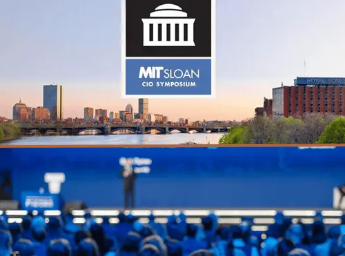 Evento MIT Sloan CIO Symposium con relatori e pubblico in sala, dedicato alla leadership e all’adozione dell’AI nel business