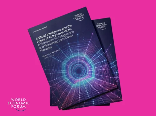Copertina dell'Insight Report del World Economic Forum e PwC dedicato all'intelligenza artificiale e al futuro del lavoro d'ingresso, giugno 2026